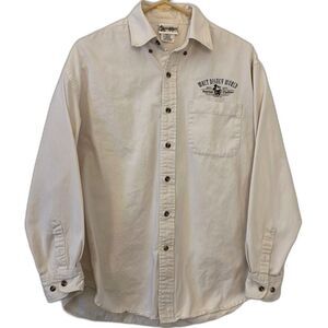 Vintage Disney World Shirt Medium Button Down Vacation Mickey Mouse Resort